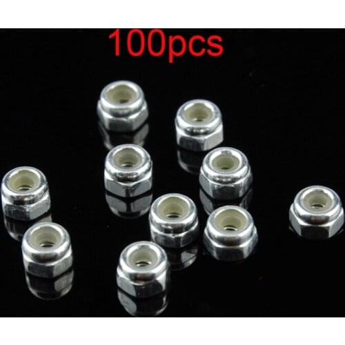 100PCS 94690 2mm Self-locking Nut Lock Nuts Screws Modify Parts for RC Tamiya Mini 4WD Racing Car 19364 DIY Acc