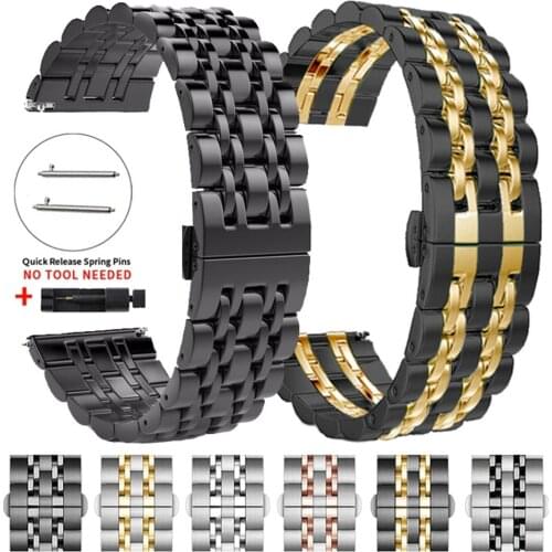 20mm 22mm Stainless Steel Strap for Samsung Galaxy Watch 4 Classic 46mm 42mm Watch4 44mm 40mm 3 Band Bracelet Active2 Wristbands