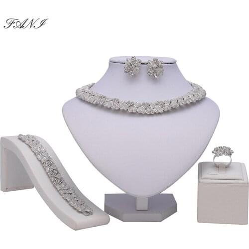 2017 african beads jewelry set Jewelry Sets Gold-color Bijoux Brand Jewelry Set Wholesale nigerian Wedding jewelry set design