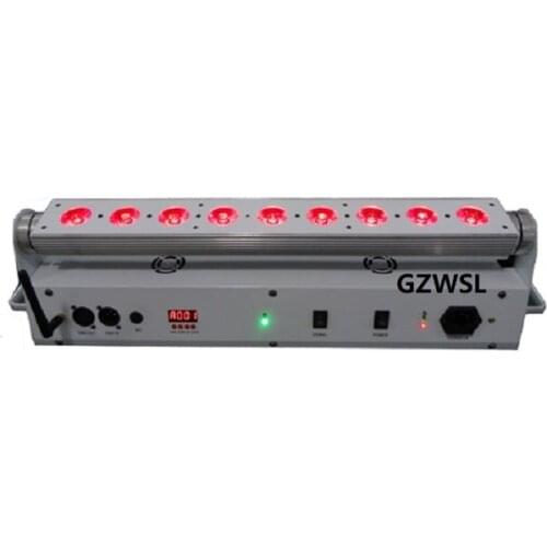 4pcs/lot Led Stage DMX Bar 9*18W Wall Rgbwa uv Outdoor Washer Light