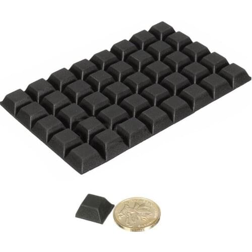 40pcs Self Adhesive Non Slip Silicone Bumper Door Furniture Buffer Pad Mat Black Color