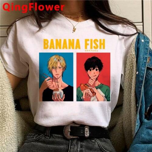 Banana Fish tshirt female 2021 streetwear print vintage tumblr summer top t-shirt ulzzang kawaii