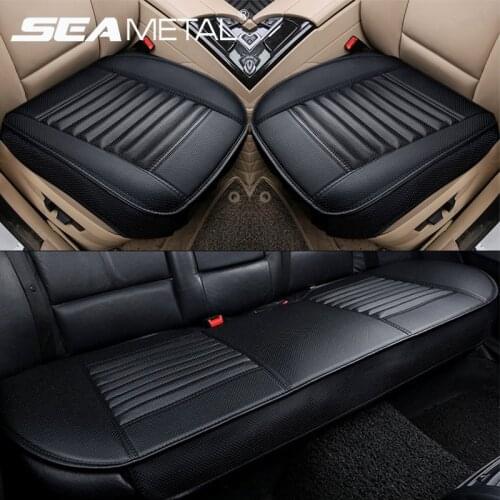 PU Leather Car Seat Covers 5D Front Back Cushion Bamboo Charcoal 1pc Auto Seat Cushion Automobiles Non-slip Cover Seat Protector