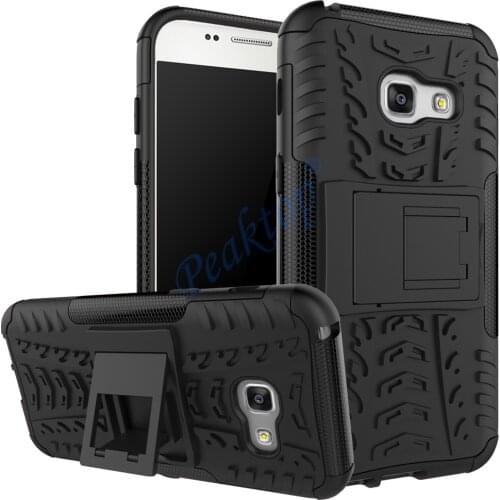 For Cover Samsung Galaxy A3 2017 Case Anti-knock Heavy Duty Armor Stand Cover Silicon Phone Bumper Case For Samsung A3 2017 A320