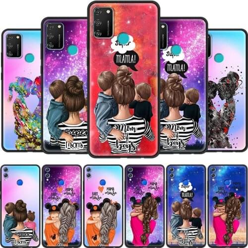 Super Mom Baby Girl Boy Cell Phone Case for Huawei Y7 Y6 Y9 2019 Y6p Honor 9X 20 9A 8X 30i 9S 8S 10 Lite 30 Pro Play 9C Cover