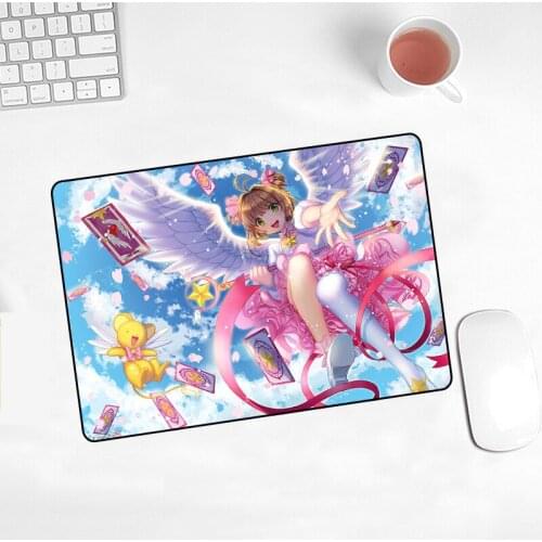 Cherry Blossom Anime Girl Computer Gaming Mouse Pad Art Lovely Kawaii Anti-slip Carpet Office Decoration Keyboard Pad Skipoem
