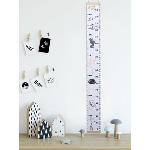 Kids Growth Size Chart Height Chart Baby Child Kids Height Ruler Measure Ruler Wall Sticker for Kids Room Home Decoration Hang