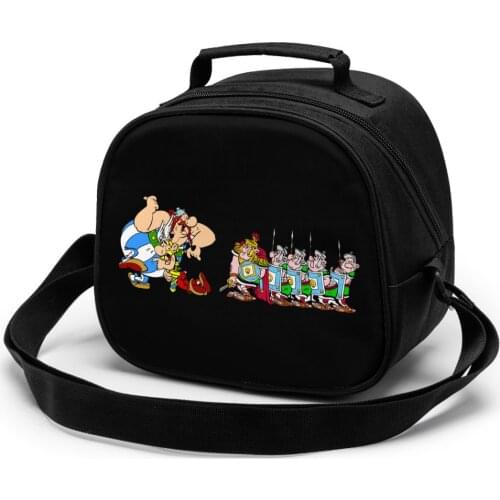 Asterix Obelix Children fashion lunch bag thermal insulated bag travel casual insulated picnic bag