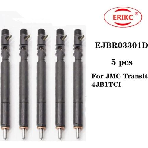 ERIKC 5PC Fuel Injector EJBR03301D R03301D Euro 3 Common Rail Injector ejbr03301d For JMC Transit 4JB1TCI