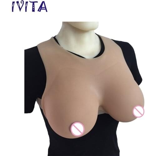Free Shipping 3200g/pair Suntan Fake Boobs Realistic Silicone Breast Forms Big Boobs With Soft Touch New Style