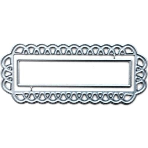 Lace Rectangle Metal Cutting Dies Stencil Scrapbooking DIY Album Stamp Paper