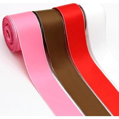 New 10mm/22mm/38mm ribbon silver band Double sided DIY handmade materials gift packaging hair bow Silver edge