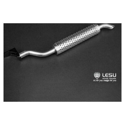 LESU Metal Rear Exhaust Pipe C 193MM for 1/14 RC TAMIYA Tractor Truck Dumper Model TH09779-SMT5