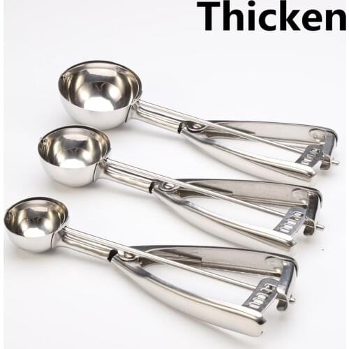 Stainless Steel Ice Cream Scoop Tool Cookie Scoop Icecream Spoon Kitchen Gadgets 2020 Sticks Mashed Potatoes Watermelon Spoon 1P
