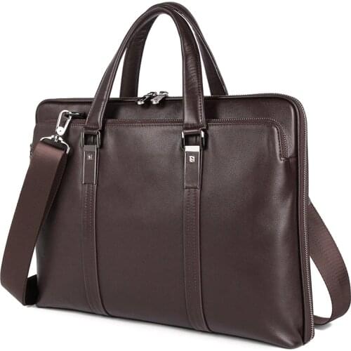 J.M.D 100% Genuine Leather Mens Handbag Messenger Bag For Business Men Briefcases for Work 7326A/Q