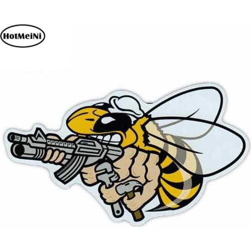 HotMeiNi 13cm X 7.5cm For United States Navy Seabees Car Stickers Simulation Fun Car Truck Decal Repair Sticker Vinyl Car Wrap