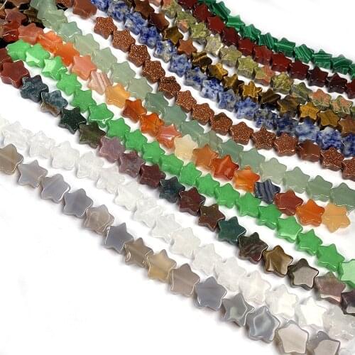 Natural Stone Five-pointed Star Loose isolation Beads Semifinished Beaded for Jewelry Making DIY Bracelet Necklace Accessories