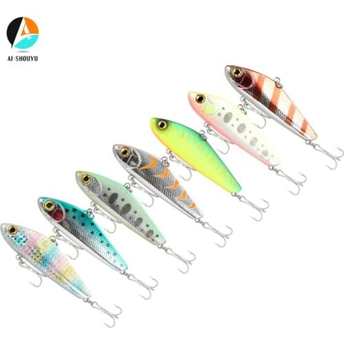 AI-SHOUYU NEW 1pc Hard Fishing Lure 70mm 22.7g VIB Fishing Bait Vibration Hard Plastic Artificial Bait Sinking 3D Eyes Lure
