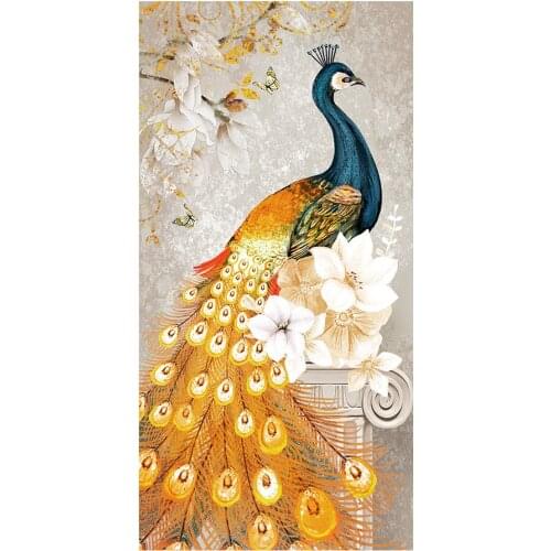 Peacocks Diamond Painting Oil Floral Animal Round Full Drill Nouveaute DIY Mosaic Embroidery 5D Cross Stitch Home Decor Gifts