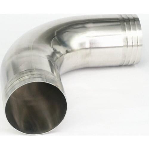 304 Stainless Steel Sanitary 90 Degree Elbow Pipe Fitting Hose Barb Connnector Fit for 89mm 3.5" I/D Hose