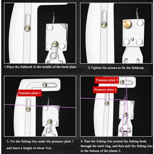 Binding Semi Automatic Fishing Hooks Line Tier Machine Portable Stainless Steel Fish Hook Line Knotter Fishing Accessories