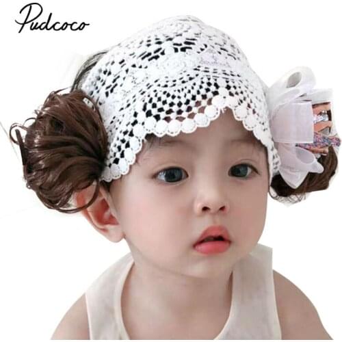 White Lace Headband Flower Baby Princess Girl Hairband Elastic Floral Hair Accessories Kids Headwear Turban Headbands Children
