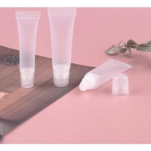 50-400pcs 8ML/10ML/15ML Empty Lip Gloss Tubes Lipstick Tube Lip Soft Tube Makeup Squeeze Clear Lipgloss Tube Container
