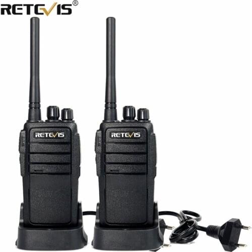 Rugged Walkie Talkie 2pcs Retevis RT21 2.5W 1-3Km VOX Scrambler Handy Walkie-talkies Set for Factory Construction Site Warehouse