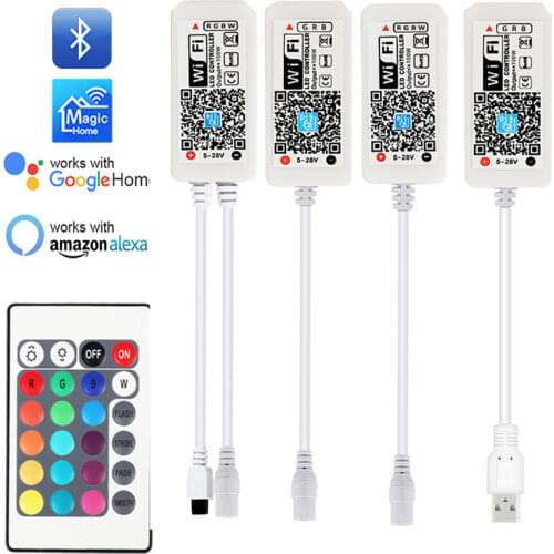 5V-24V RGB RGBWW LED WIFI Dimmer Controller Dimmable Magic Home Pro USB Remote Control for Alexa Google For 5050 5630 LED Strip