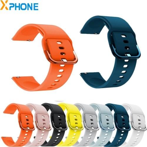 Watch Strap Watchband for Galaxy Watch Active Sport Smartwatch Smart Watch Electroplated Buckle Replacement Band