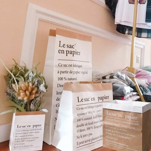 Nordic Style Dried Flower Flowerpot Photo Background Props Kraft Paper Bag Houseplant French Box Wall Flowerpot