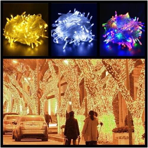 Led Icicle Fairy String Lights Garlands Christmas Decorations for Home Outdoor Indoor Wedding New Year Decor Lights for Room