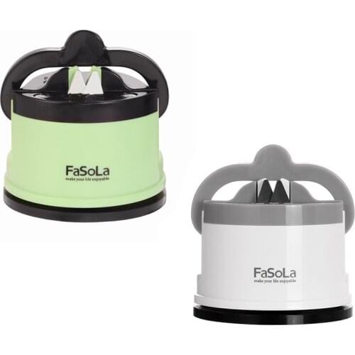 FASOLA Kitchen Sharpener Knife Scissors Blade Grinder Stone Knives Sharpening Tool Sharpening Machine with Suction Pad