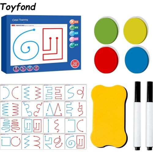 Montessori Trajectory Training Drawing Educational Toys Children Left and Right Brain Pen Orbit Training Teaching Aids Kid Gift