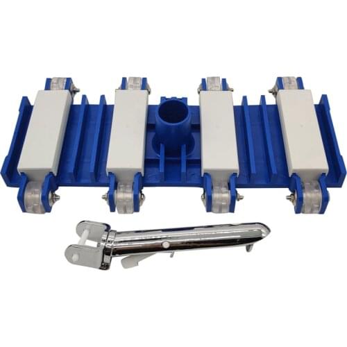 Swimming Pool Vacuum Head with Wheels, 14-Inch Aluminum Handle for Concrete or Plaster Pool Cleaning CNIM Hot