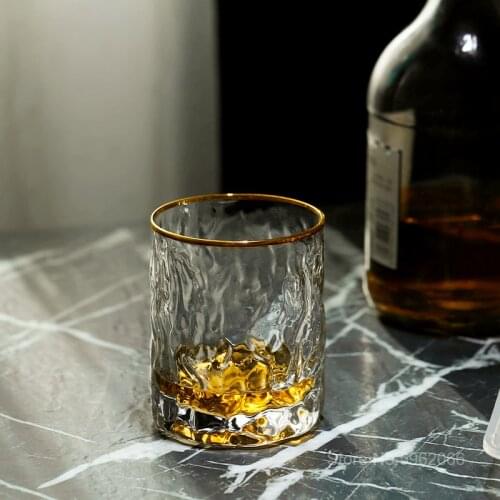 Japanese Irregular Hammertone Finishes Brandy Snifters Scotch Whisky Wine Glasses Old Fashioned Whiskey Tumbler Liquor Drink Cup