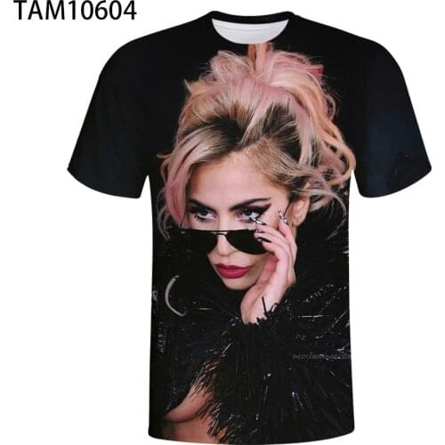 Lady Gaga Womens New Fashion Cool 3D Printed T-shirt Casual Style Kids T-shirt Street Wear Top O-neck