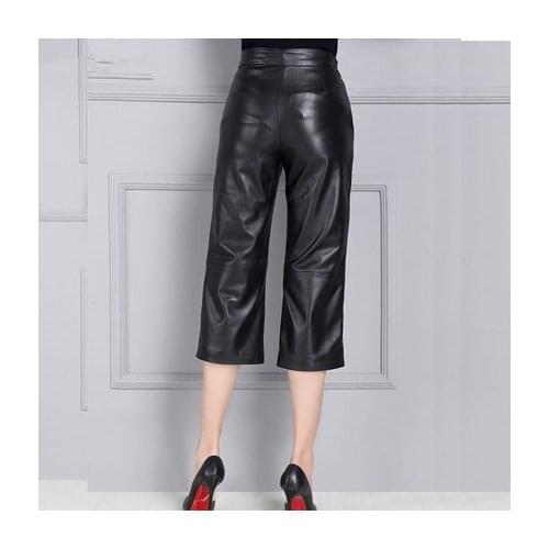 Women 2022 High Waist Slim Sheepskin Print Pants KP22