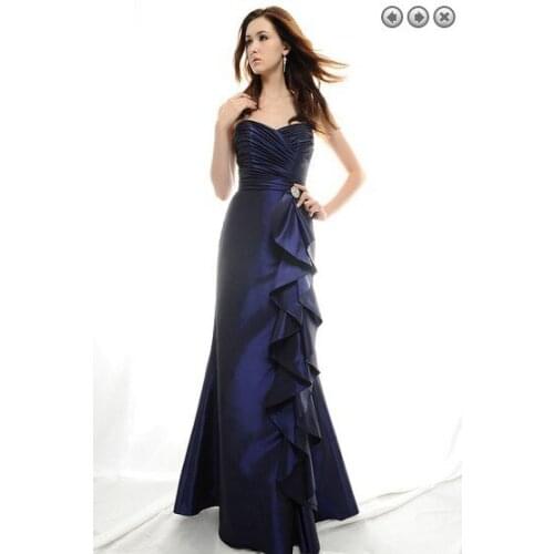 Free shipping new fashion 2016 elegant dress plus size brides maid vestidos formal long satin gown prom gown evening dresse