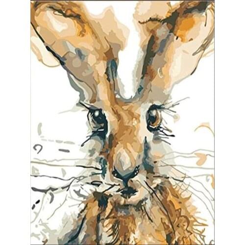Animal Rabbit Painting By Numbers Home Wall Art Picture Paint By Numbers for adults Calligraphy Painting wedding decor Artwork