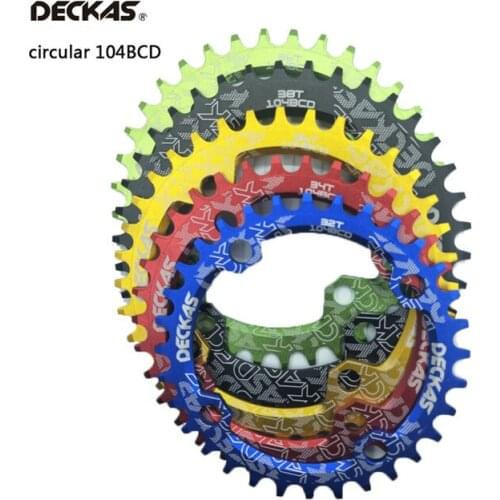 DECKAS 104Bcd 32/34/36 / 38T sprocket mountain bike crank aluminum gear hollow wheel crown 8S 9S 10S 11S