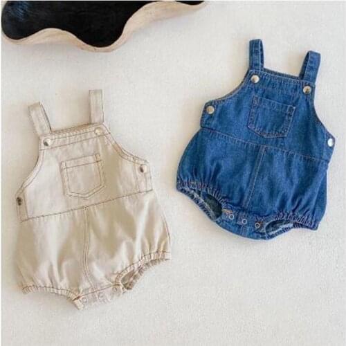 2021 Summer Kids Boy Girl Cowboy Braces Rompers Baby Boy Girl Rompers Infant Baby Boy Girl Newborn Rompers Clothes