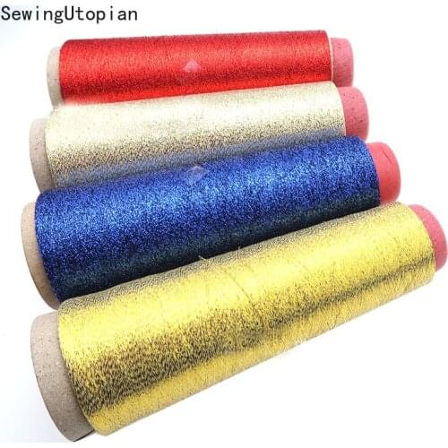 4PCS Gold/Silver Computer Cross-stitch Embroidery ThreadsSewing Thread Line Textile Metallic Yarn Woven Embroidery Line