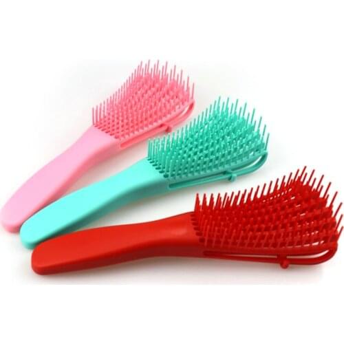 4c Hair Detangler Brush Detangling Brush for Curly Hair Wet Thick Kinky Hair Adjust Hair Brush Scalp Massage Detangle Hairbrush