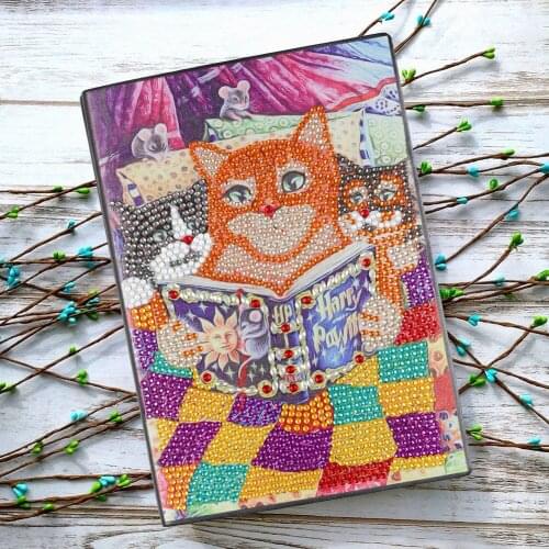 DIY Special Shaped Diamond Painting Owl Bird Office Notebook Cross Stitch Diamond Mosaic Embroidery Sketchbook Drawing Book Gift