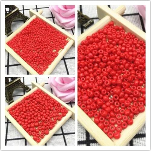 New DIY 2mm/3mm/4mm 1000/500/200pcs Czech Glass Seed Spacer Beads Jewelry Fitting Red