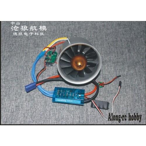 Freewing 12 blades 90 metal EDF 6S 4068-1835 inrunner motor and 130A ESC power set 4200g thrut for 90 mm RC plane JET airplane