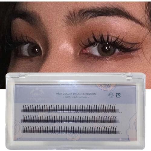 Handmade Makeup Individual Cluster EyeLashes Grafting Fake False Eyelashes Eyelash Extension Individual Eyelash Bunche 1box