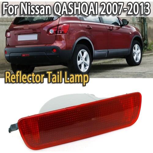 K-Car Rear Bumper Reflector Tail Lamp Red Fog Light Without Bulb For Nissan QASHQAI 2007-2013