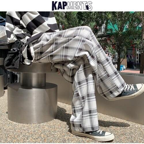 KAPMENTS Men's Checked Trousers
